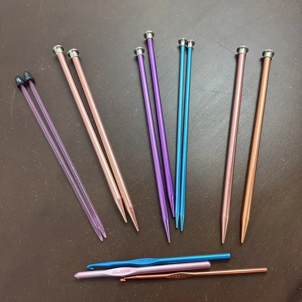 Boye Susan Bates Knitting Needles Crochet Hooks Lot 13 11 10 8 J K H Craft Set